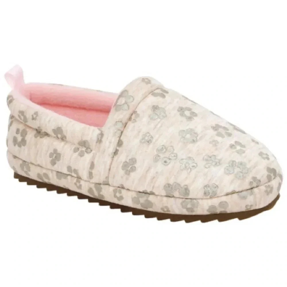 Carters toddler girls tan leopard slippers size 7/8C